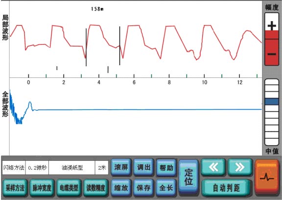 電纜故障測試儀閃絡(luò)法測試波形